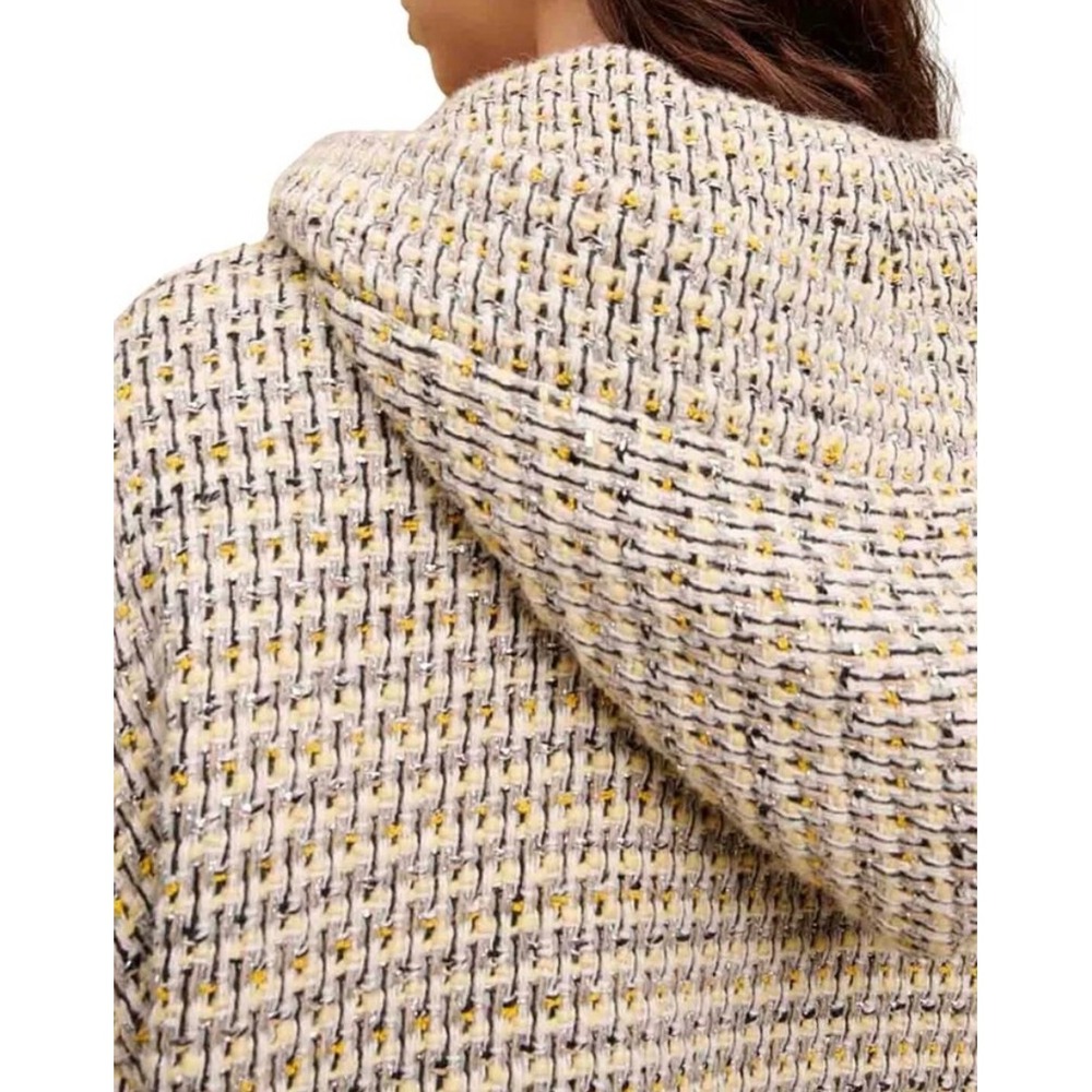 Maje Black and Cream Tweed Blazer - Picture 3 of 16